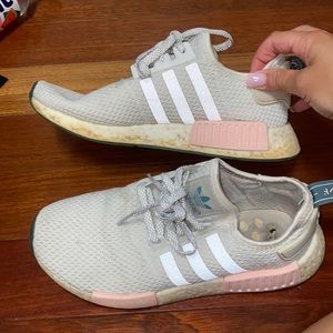 Adidas pink & white NMDs